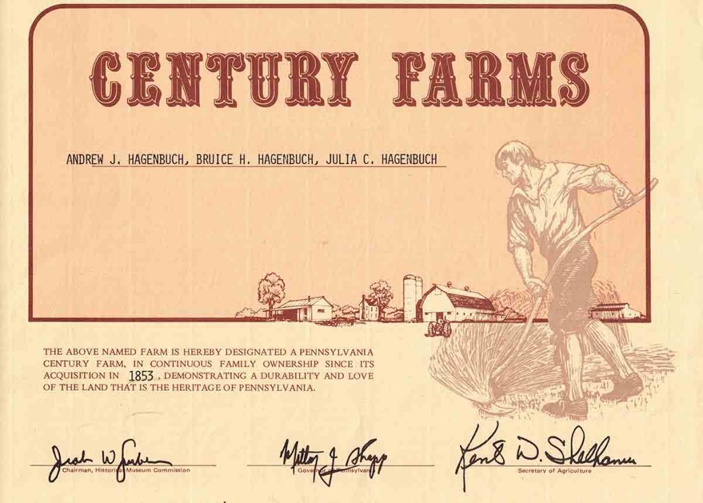 Century Farm Certificate