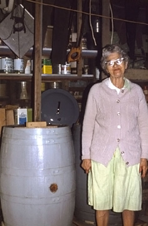Minnie "Hilner" Faus Sauerkraut Barrel 1979