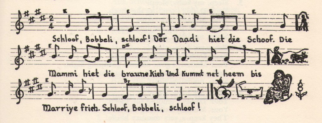 Schloof Bobbeli Schloof PA Deitsch Song