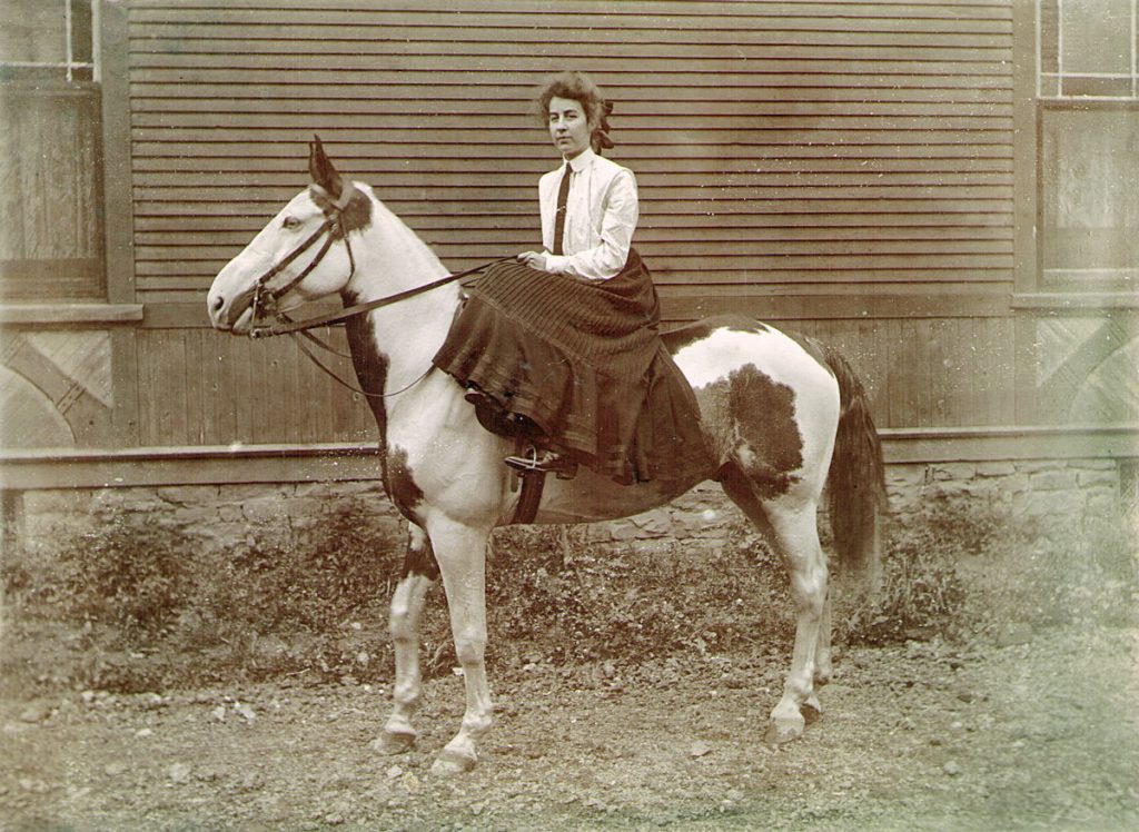 Lillian Foust with Horse
