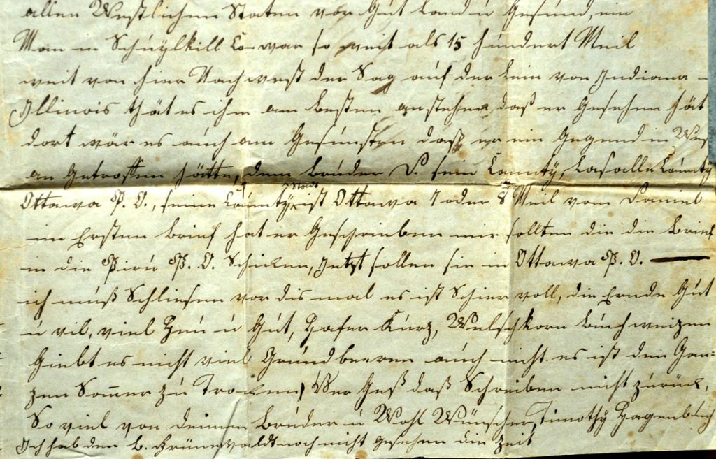 Timothy & Enoch Hagenbuch Letter 1851 Inside
