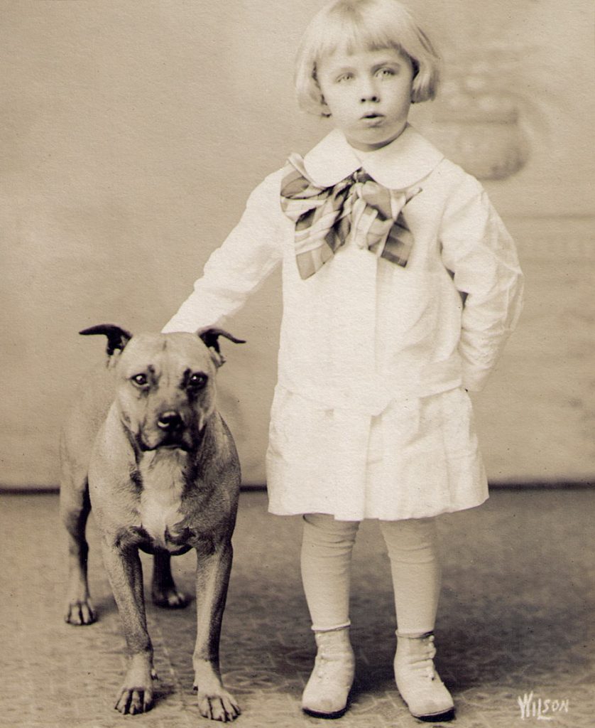 Edgar Reed with Bulldog 1914