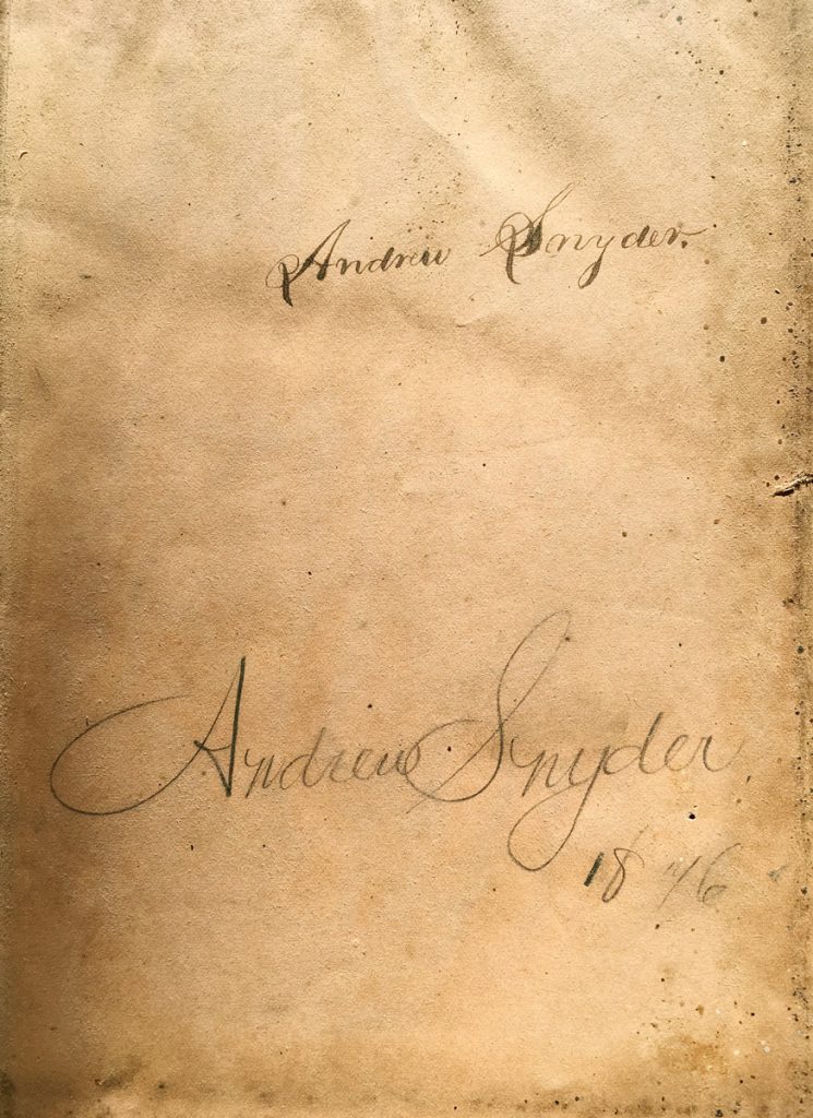 Andrew Snyder Bible Name 1876