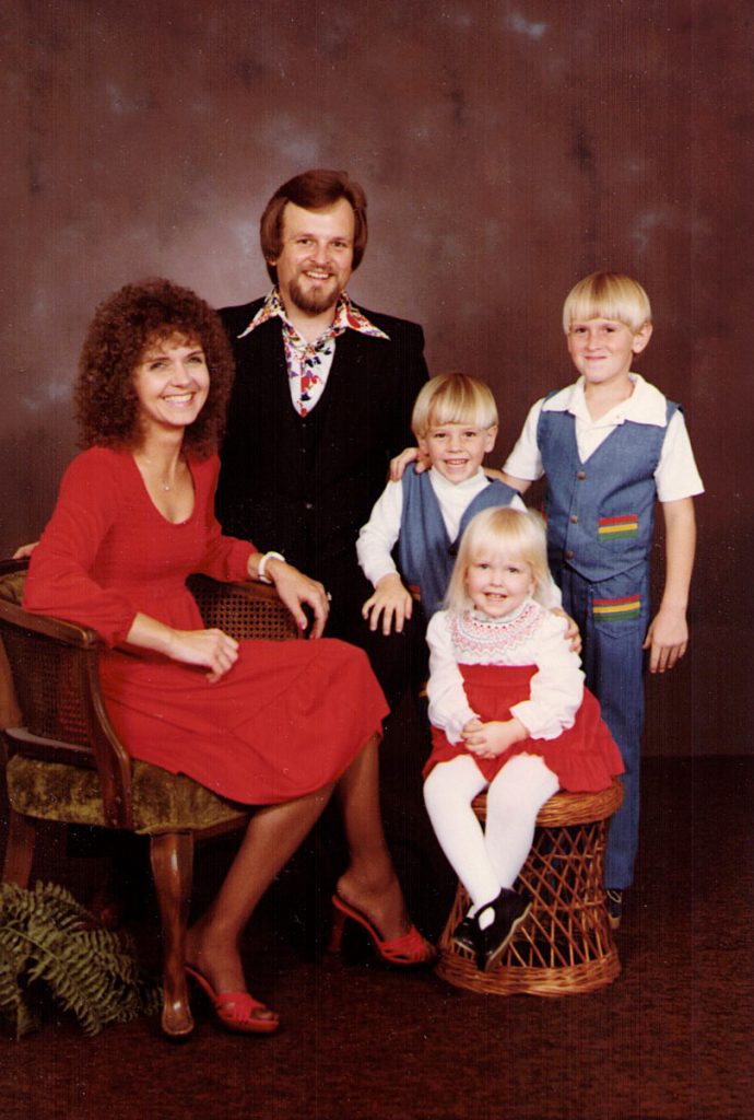 Earl Jr. and Carolyn Hagenbuch. Todd, Scott, Robyn, 1981