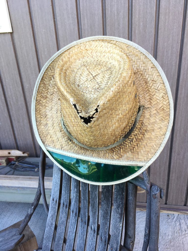 Homer Hagenbuch's mowing hat