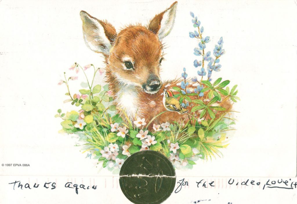 Letter Outside Deer Nana