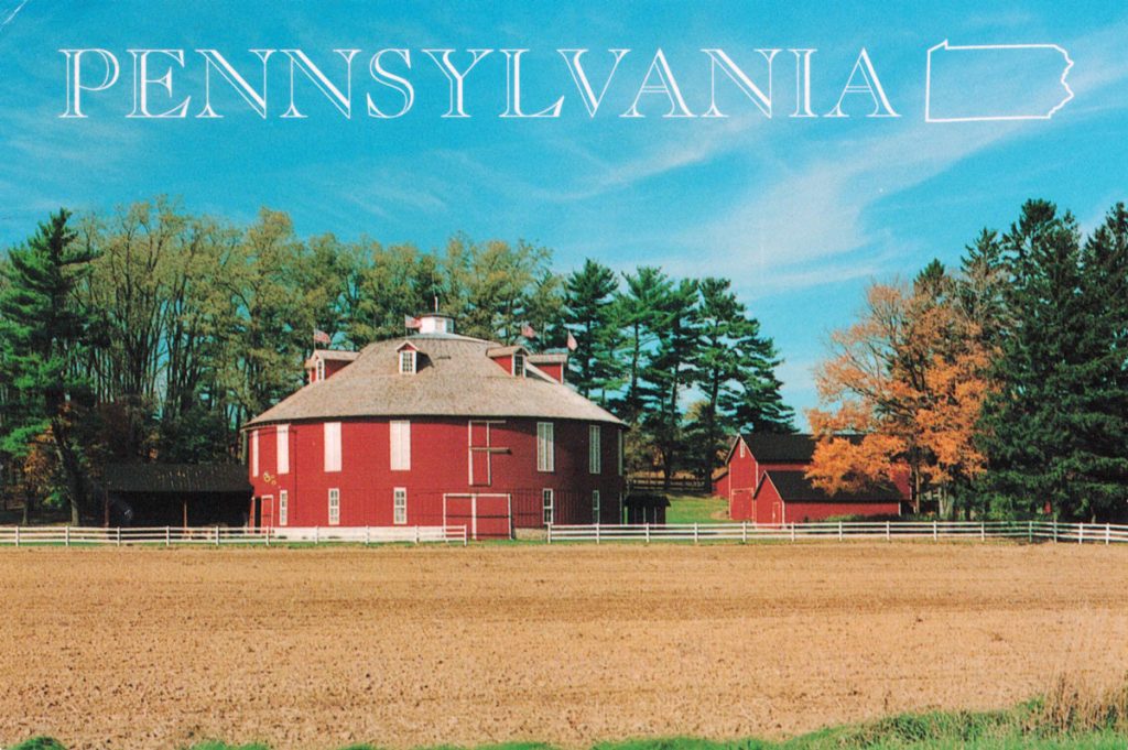 Round Barn Postcard Front