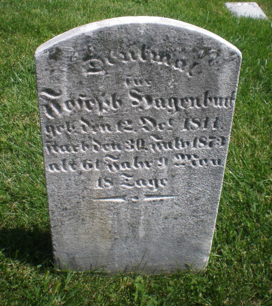 Joseph Hagenbuch 1811 gravestone