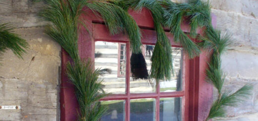 Log Cabin Window Greens detail
