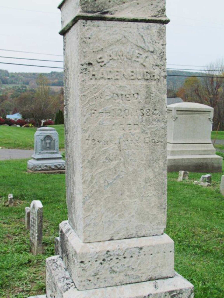 Samuel Hagenbuch gravestone Hidlay Church