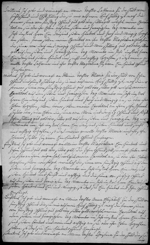 Andreas Hagenbuch Will Page 2, 1785