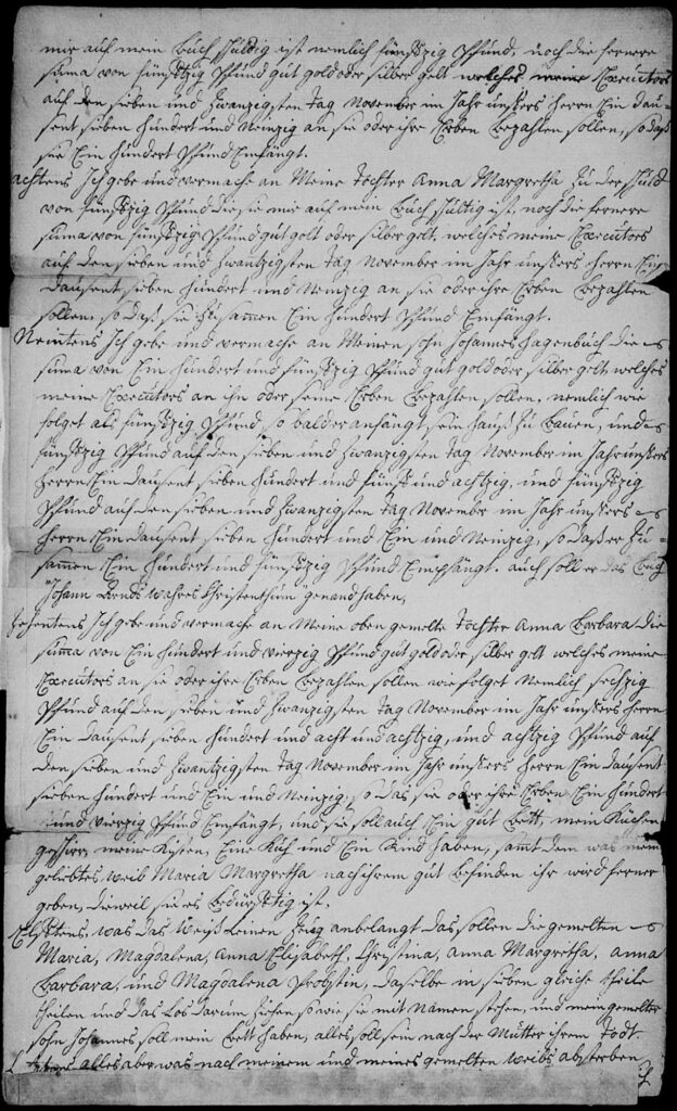 Andreas Hagenbuch Will Page 3, 1785