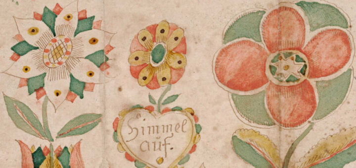 Johann Martin Bely (Bailey) fraktur detail