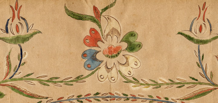 Anna Elizabeth Hagenbuch Fraktur Taufschein Flowers