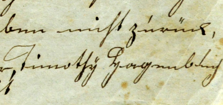 Timothy Hagenbuch Signature 1851