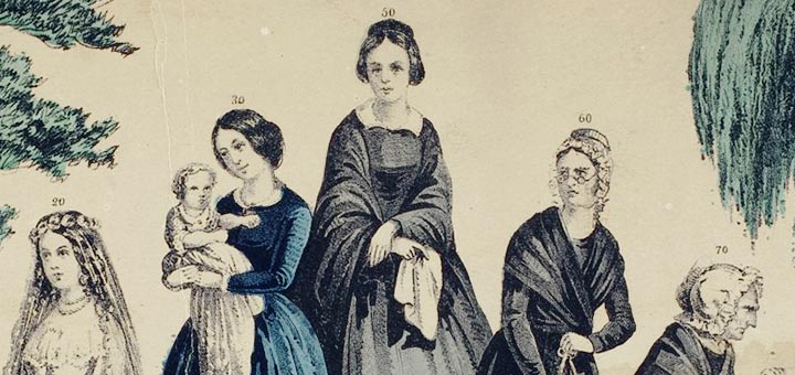 The Life and Age of Woman, Currier & Ives, Detail