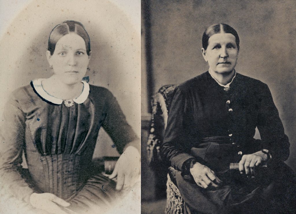 Hannah (McWilliams) Davis young and old