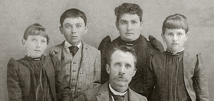 Detail of a photo of William Allen Hagenbaugh and family, c. 1893.