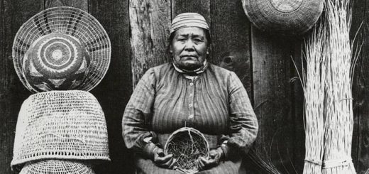 Klamath River Basket Weaver Woman Detail