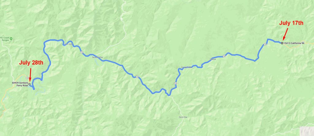 Klamath River, Hagenbuch Map, Second Leg