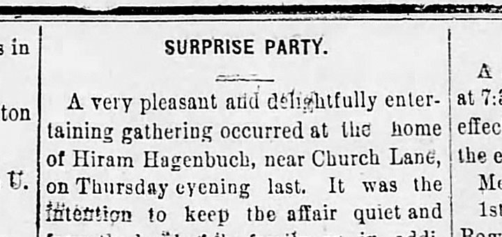 Surprise Party Hiram Hagenbuch 1894 Detail