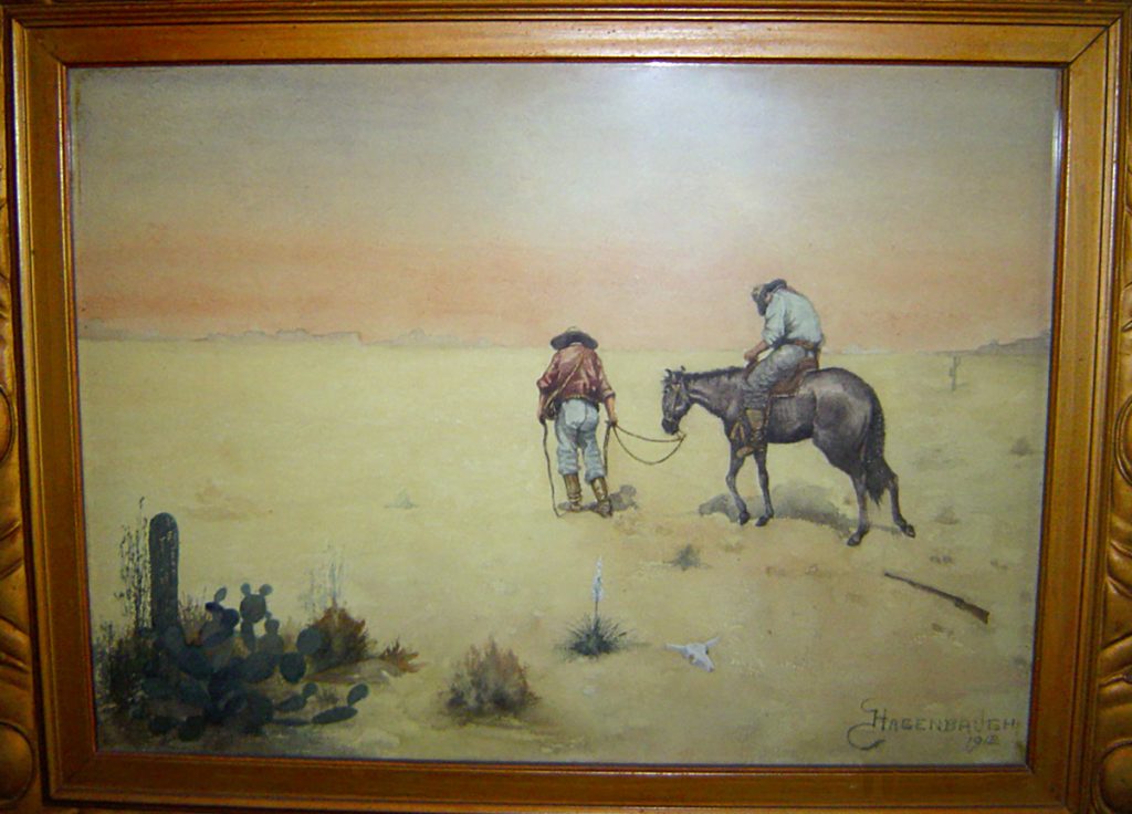 Men Horse Desert William L. Hagenbaugh Painting