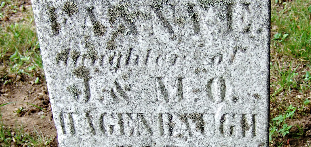 Fanny Hagenbaugh Gravestone Detail