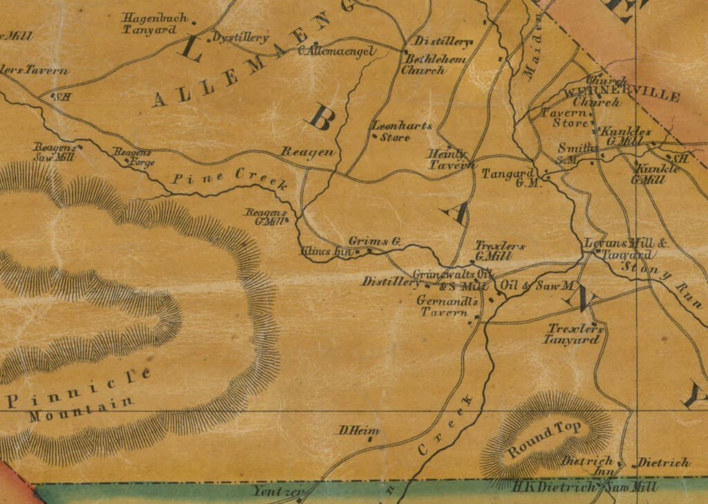 Albanty Township Map Detail 1854