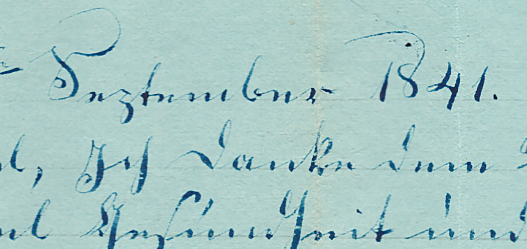 Timothy and Enoch Hagenbuch Letter Detail 1841