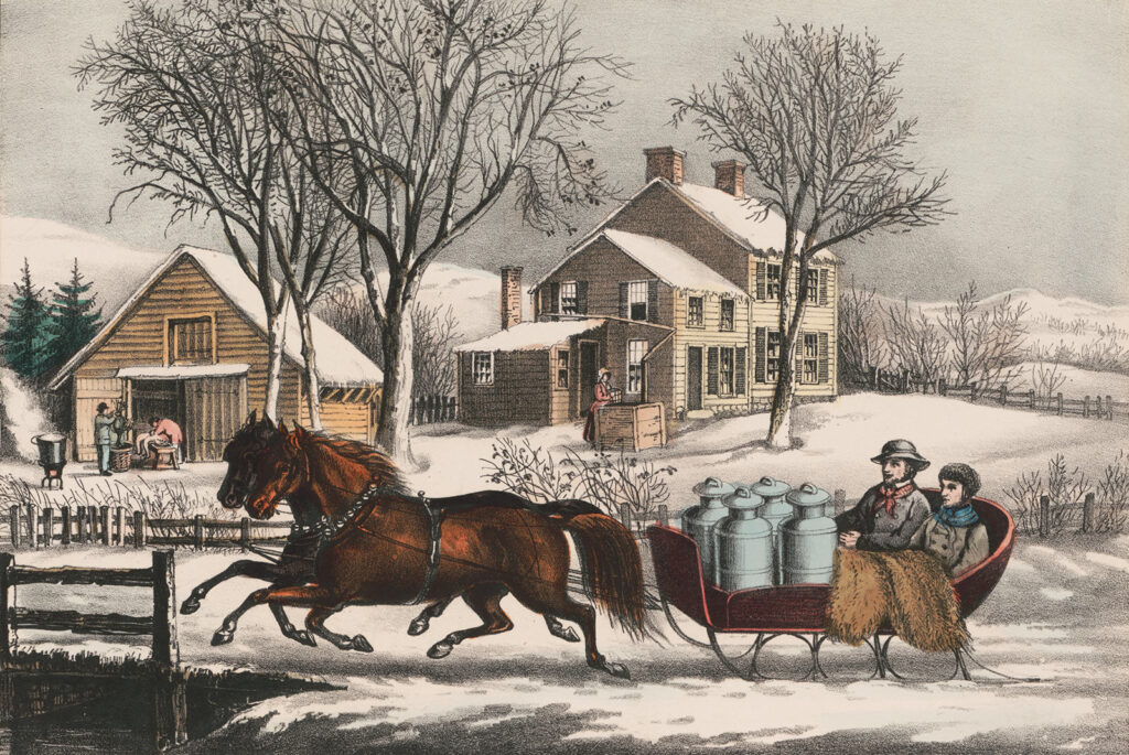 Winter Morning Country Currier and Ives