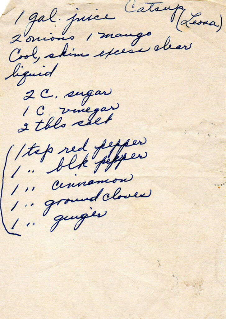 Catsup Recipe Mango Leona Rathburn