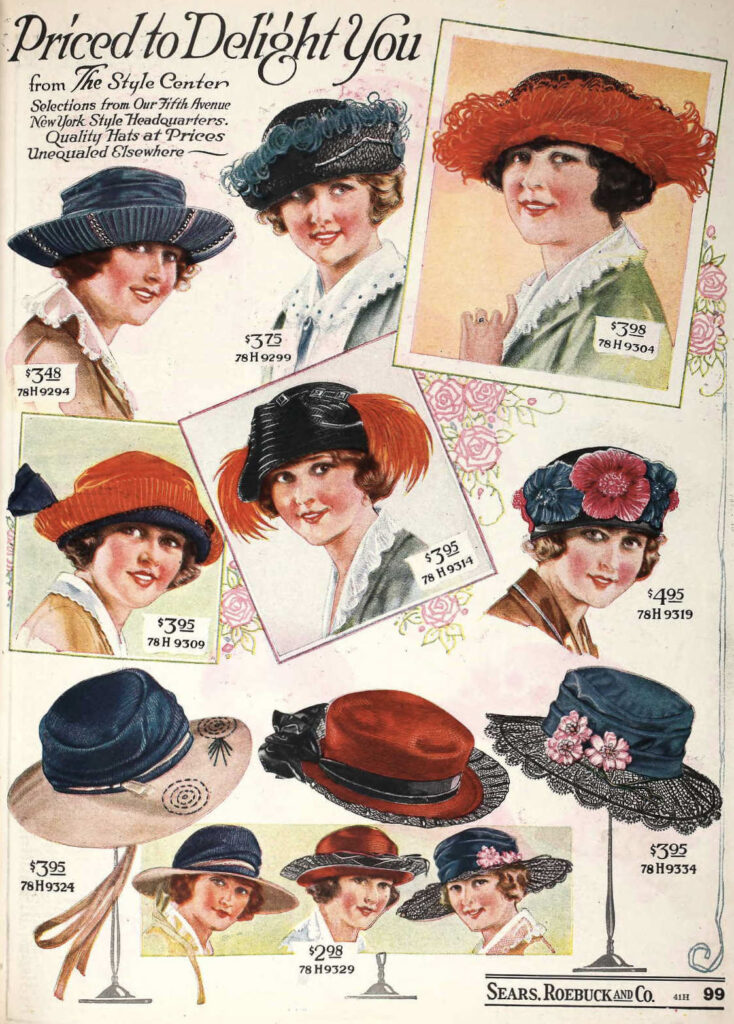 Sears Women's Hats 1922