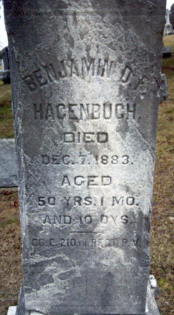 Benjamin Del Fel Hagenbuch Gravestone