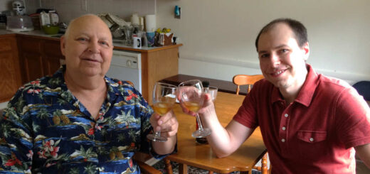 Mark and Andrew Toasting