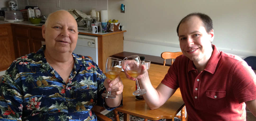 Mark and Andrew Toasting