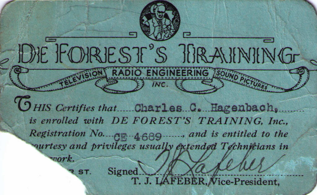 DeForest Training Card, Hagenbuch