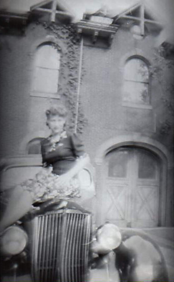Jeanne Kieser on car 1943