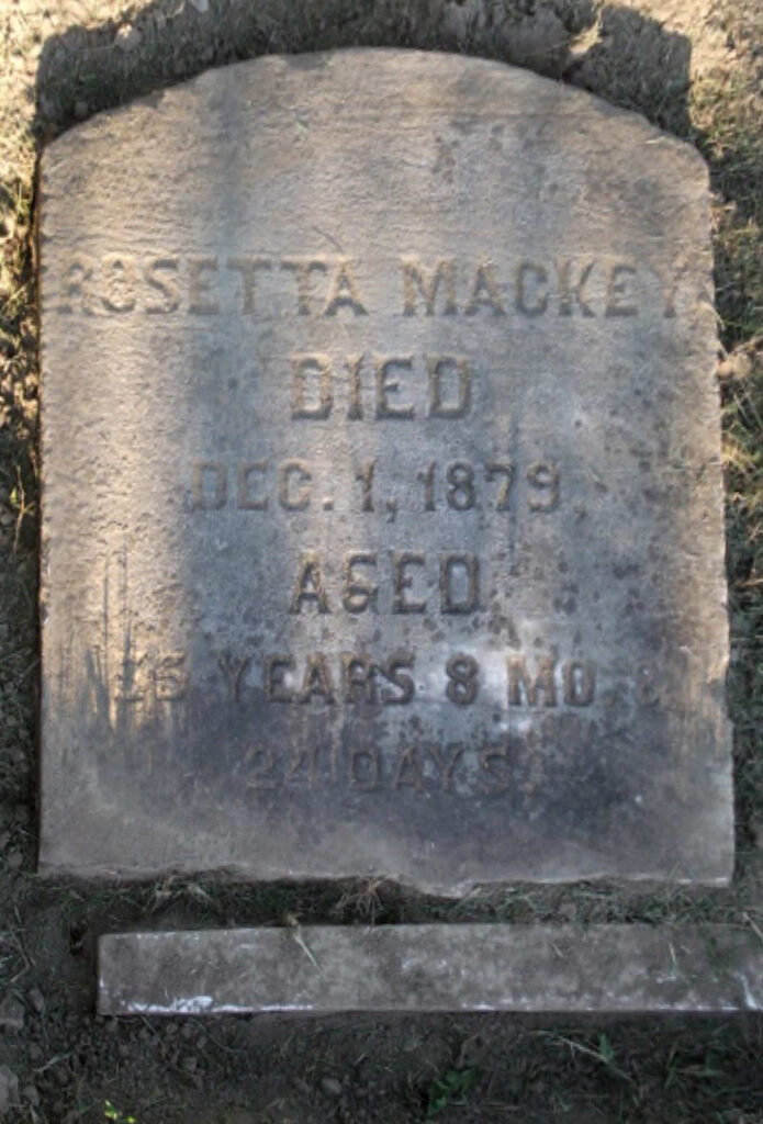 Rosetta (Hagenbuch) Mackey Gravestone