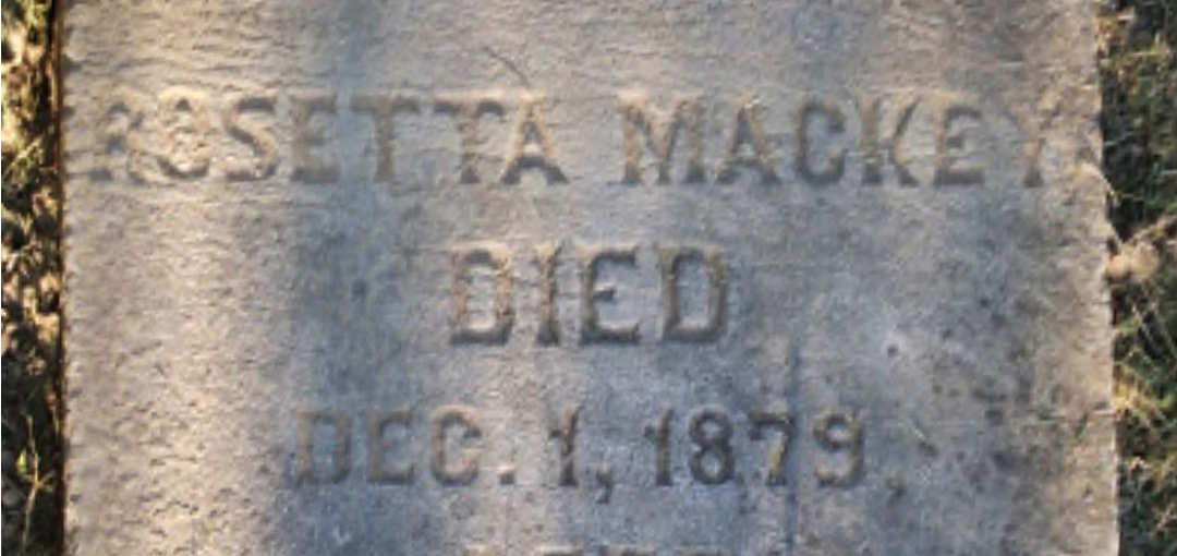 Rosetta (Hagenbuch) Mackey Gravestone Detail