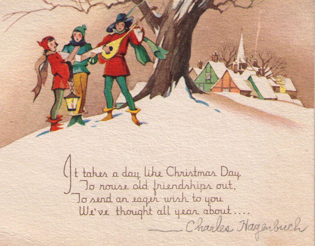 Christmas Card Uncle Charles Hagenbuch