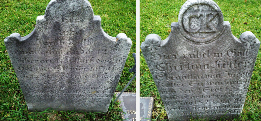 Jacob and Christina (Hagenbuch) Kistler Gravestones