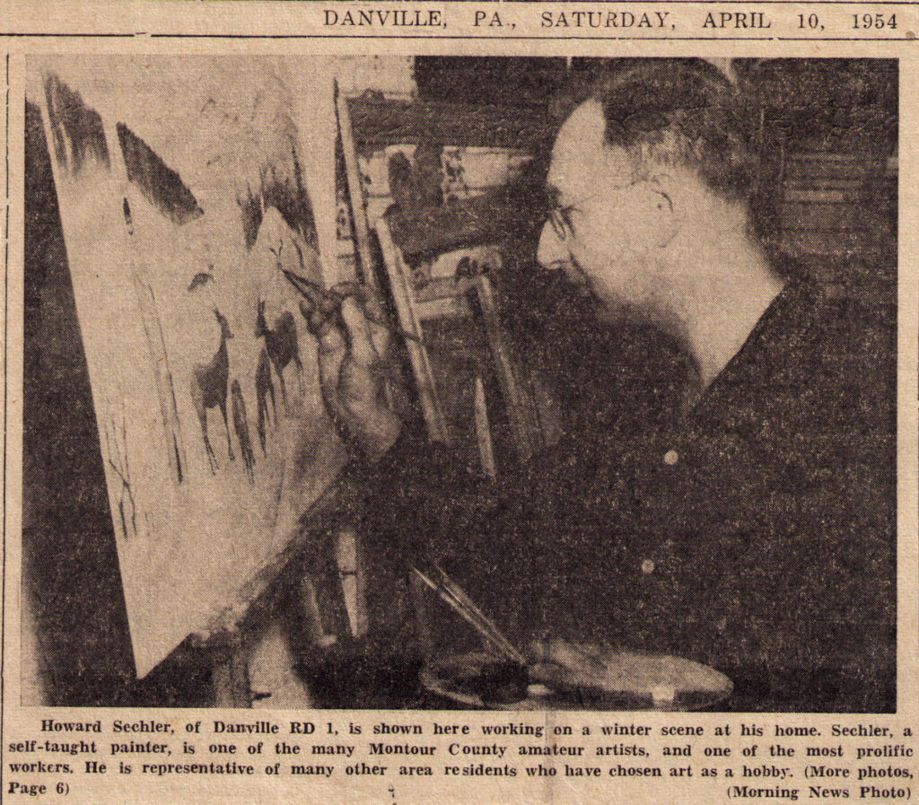 Howard Sechler Painter Article 1954