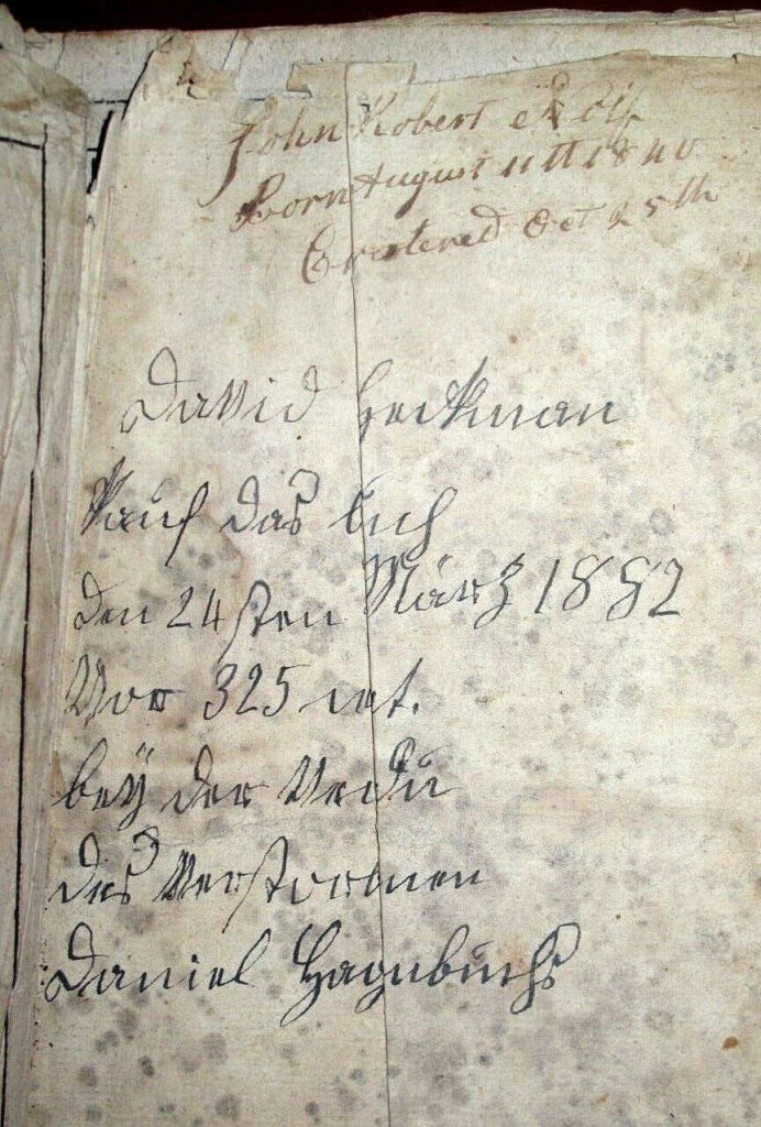 Daniel Hagenbuch Bible 1798 David Heckman