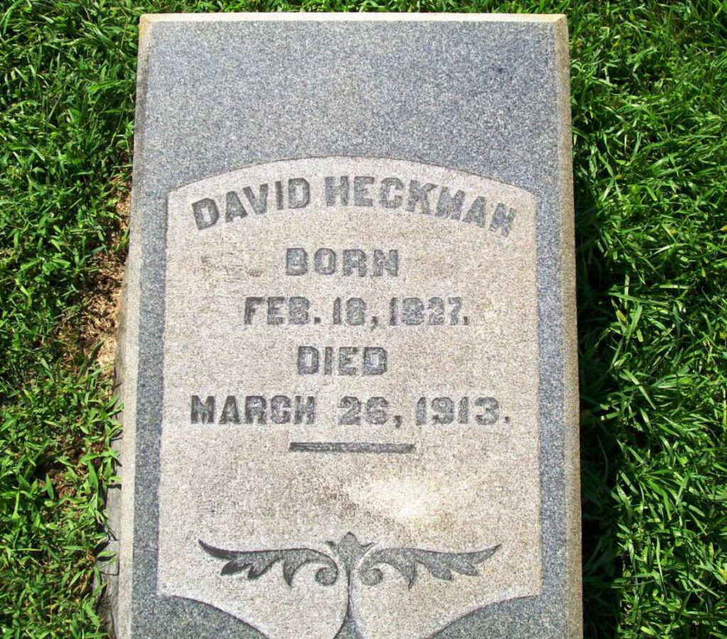 David Heckman Gravestone 1913