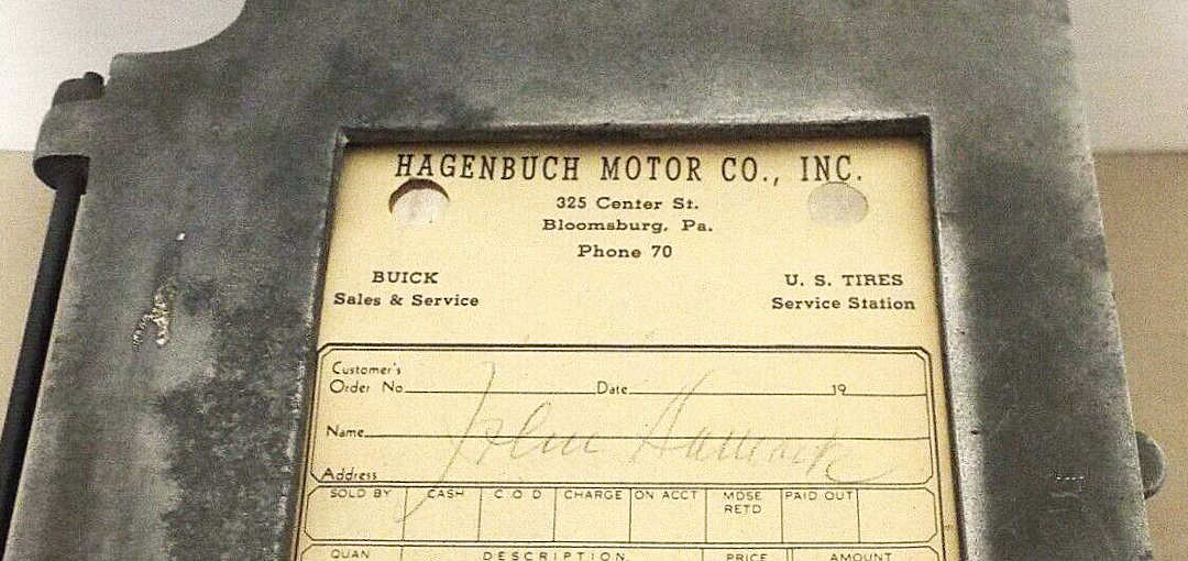 The Wiz Hagenbuch Motor Company Receipt