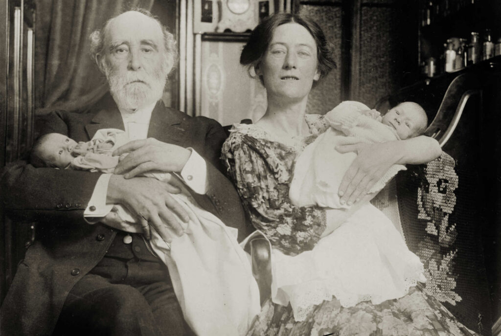 Dr. D. A. Gorton, Wife, Twins, 1900