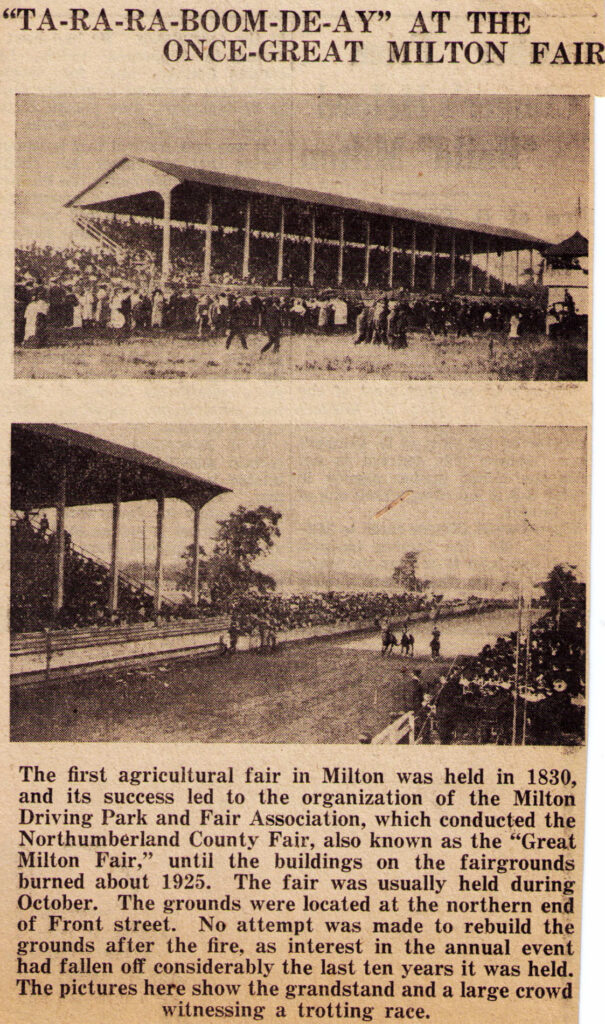 Milton Fairgrounds Clipping