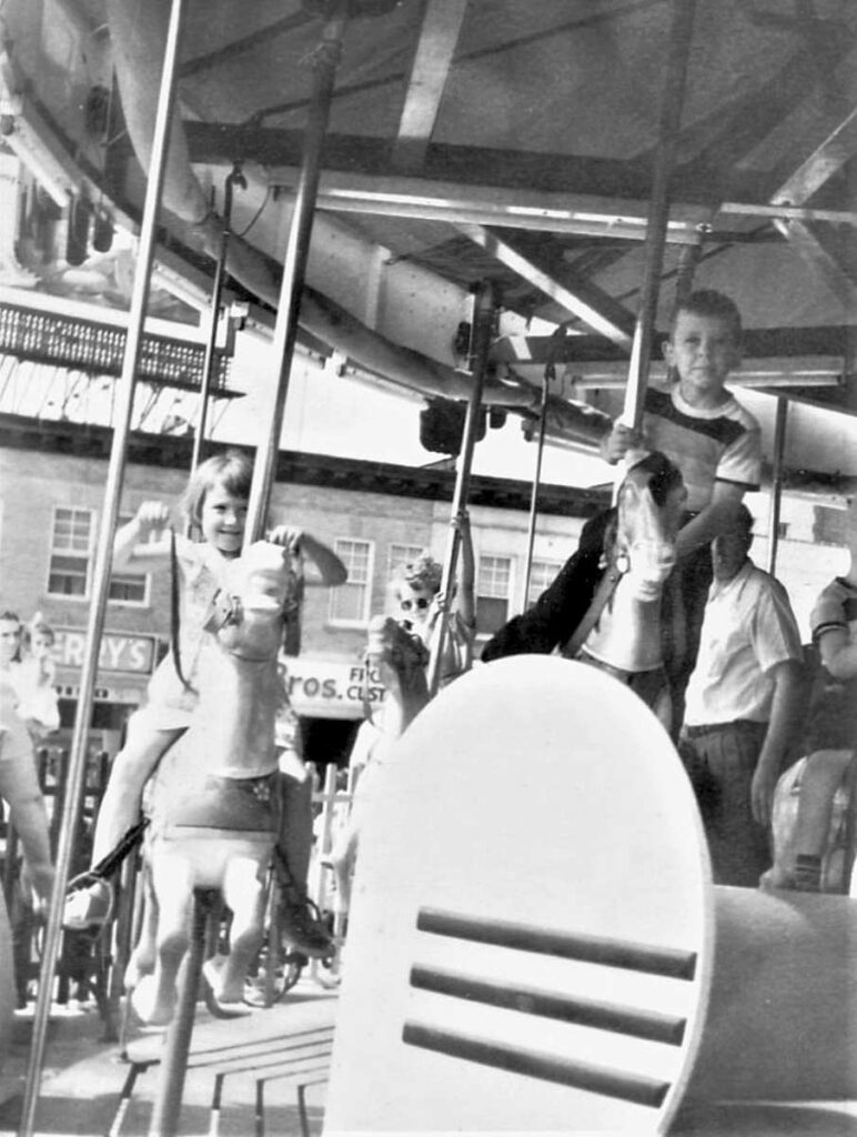 Norma, Skip, Carousel, Atlantic City, 1950