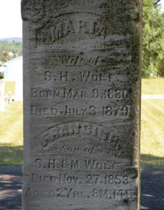 Maria (Hagenbuch) Wolfe Gravestone