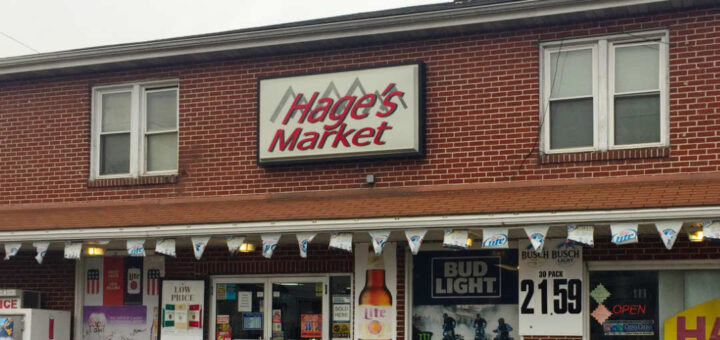 Hage's Market Exterior, Ridgeley, West Virginia, Detail